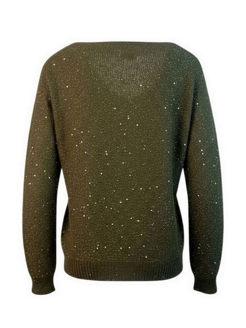 maglia donna paillettes militare La fileria | 14203-33003480